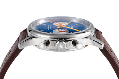 Sugess Pilot Men’s Chronograph Watch — Original ST1901 Mechanical Movement, Sapphire Crystal, Waterproof Racing Strap