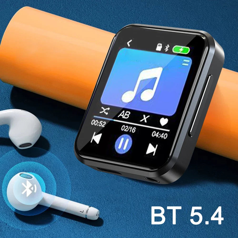MP3 Music Player with Bluetooth 5.4 - HiFi MP4 Walkman, Full Touch Screen, Built-in Speaker, Recorder, Camera, FM & E-book