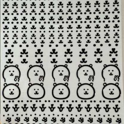 Cute Cartoon Joke Bear Water Cup Stickers – Waterproof Scratch-Resistant Transfer Decals for Cups, Laptops & DIY Decoration (1/3/6PCS Set)