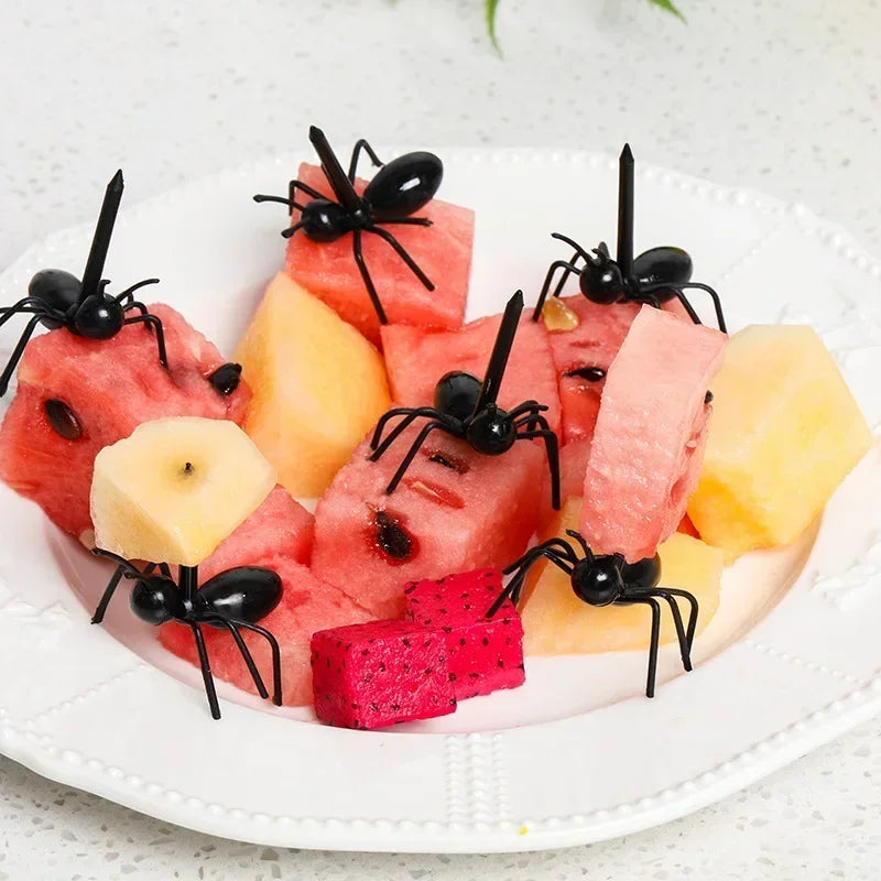 6-18PCS Ant-Shaped Food Picks - Fruit and Snack Forks for Kitchen, Party, Dinner Tableware - Cake and Dessert Decoration