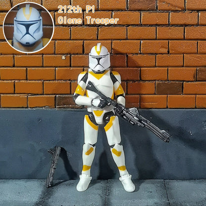 Star Wars 3.75" Clone Trooper Action Figure — 1/18 501st & 187th Legion REX ARF P1/P2 Toy Model