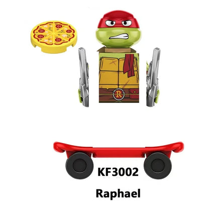 KDL831 Mini Action Figure Building Blocks – Leo, Raph & Don Weapons Movie Bricks MOC DIY Toys for Kids