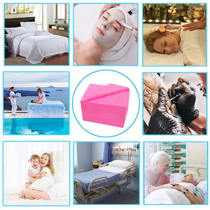 20PCS Disposable Spa Bed Sheets — Waterproof Foldable Massage Table Covers for Salon