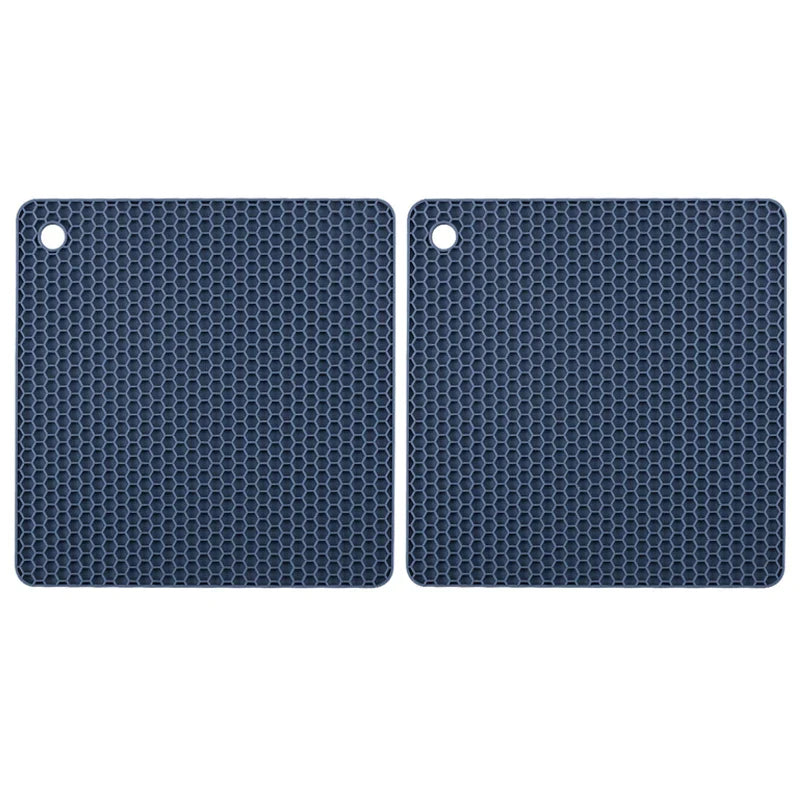 2/4 PCS Multifunction Heat Resistant Silicone Mats – Nonslip Drink Coasters, Pot Holders & Kitchen Placemats