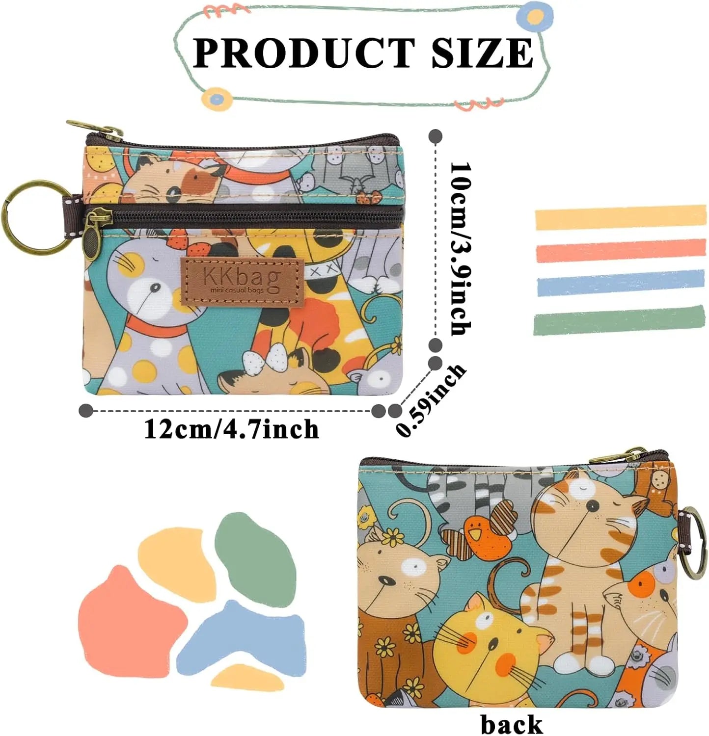 Cute Animal Zipper Wallet - Cartoon Coin Purse, Lightweight Money Bag, Key & Card Holder for Women and Students