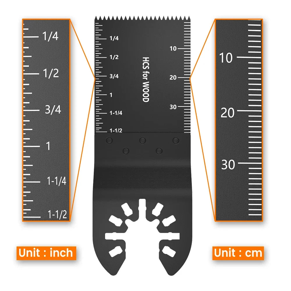 Universal Oscillating Saw Blades - 5-60PCS Multi Tool Cutting Blades with Scale for Wood, Dremel, Milwaukee & DIY Projects