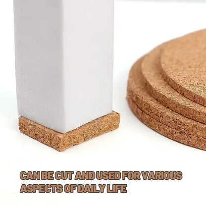 30/1PCS Non-Slip Cork Coasters — Natural Round Wooden Cup Mats, Heat Insulation Pads for Tea, Coffee & Drinks Holder Table Decor