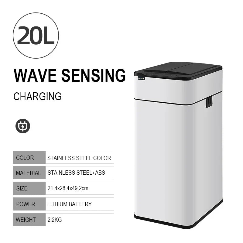 20L Stainless Steel Smart Sensor Trash Can — Automatic Kitchen Food & Waste Bin (15L/20L)