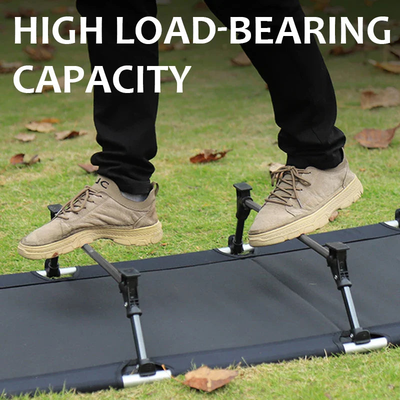 Ultra-Light Folding Camping Bed – Portable Outdoor Tent Cot for Adults, 150KG Capacity, Ideal for Hiking & Travel