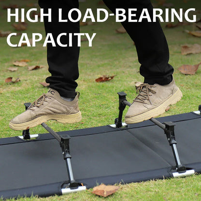 Ultra-Light Folding Camping Bed – Portable Outdoor Tent Cot for Adults, 150KG Capacity, Ideal for Hiking & Travel