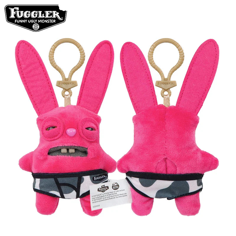 Original Fuggler Tooth Monster Keychain – Cute Wide-Eyed Plush Toy, Funny Ugly Monster Doll Pendant Gift