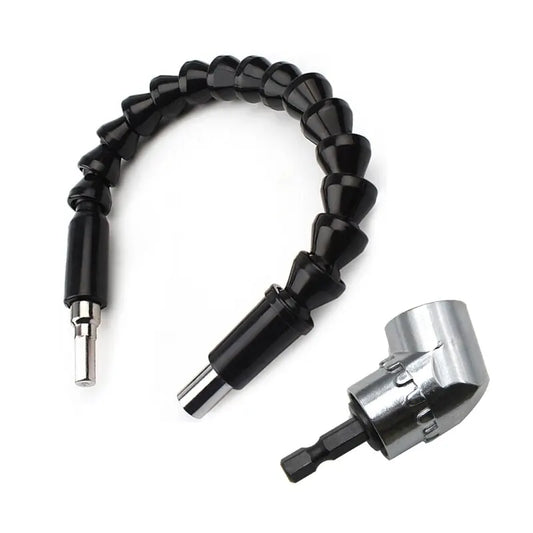 105 Degree Electric Drill Corner Device - Universal Flexible Shaft Connecting Rod Sleeve Tool Set with 300mm Turning Screwdriver Joint