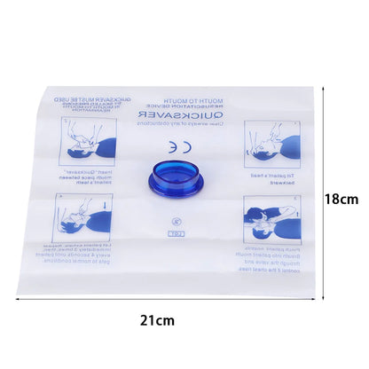 Disposable First Aid Breathing Respirator – Portable CPR Resuscitation Mask for Emergency Artificial Respiration