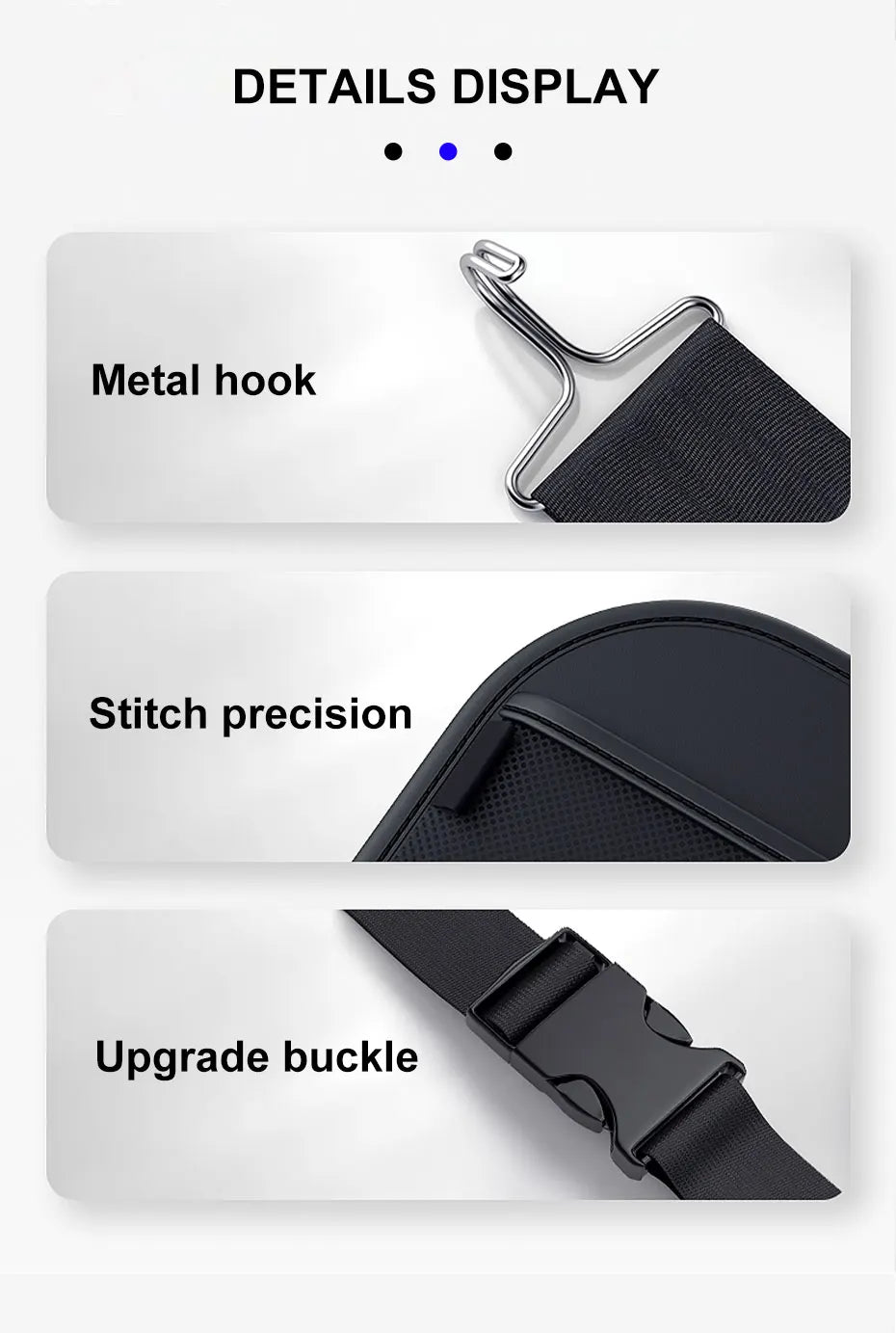 SEAMETAL Car Seat Back Storage Bag – PU Leather Auto Organizer with Tissue Box, Multifunctional Car Storage Accessory