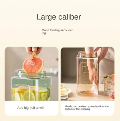 3.5L Refrigerator Water Kettle – Large Iced Beverage Dispenser with Faucet for Fruit Tea & Cold Drinks