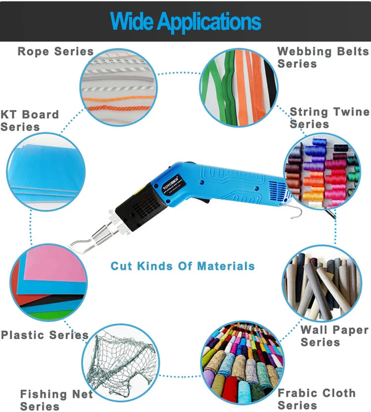 Air-Cooled Electric Heating Knife – Fabric, Webbing, Ribbon, and Nylon Rope Cutter Hot Knife Tool