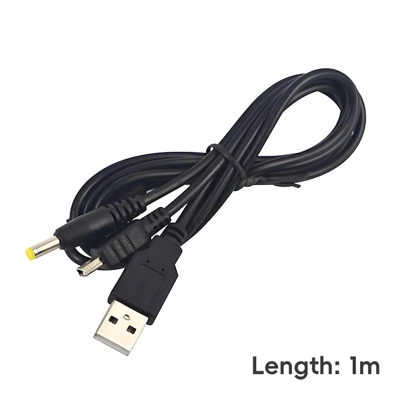 DATA FROG 2-in-1 USB Charger & Data Cable – For PSP 1000, 2000, 3000 Game Console Accessory