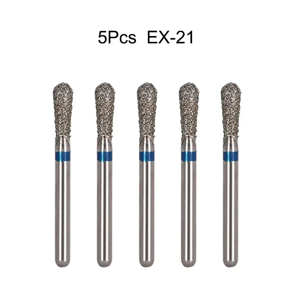 5pcs Dental Diamond Burs Drill FG 1.6mm – High-Speed Handpiece Burs for Polishing & Whitening