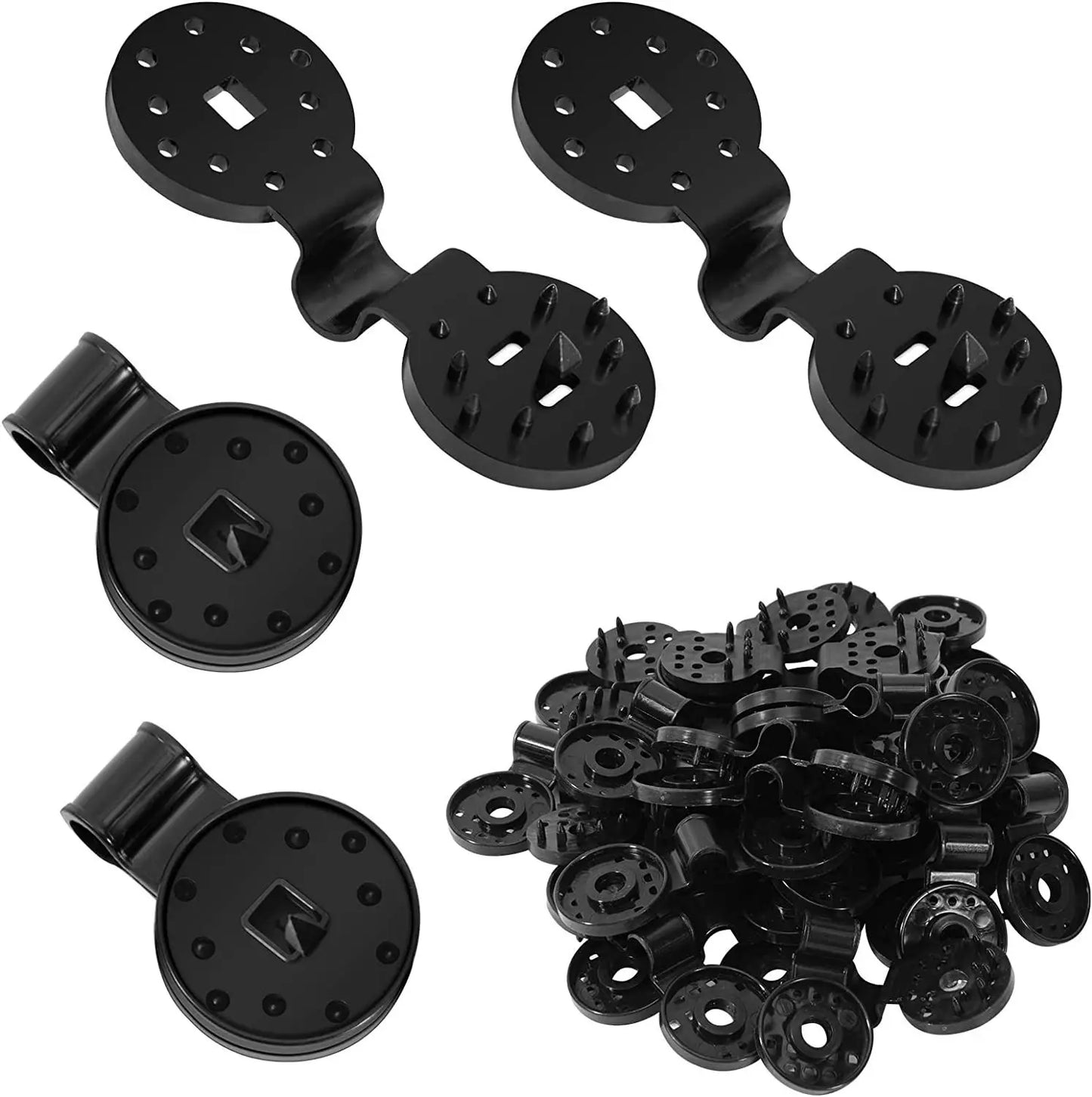 Versatile Shade Cloth Clips Set - 100/50/20 Pcs, Durable Grommet Clamps for Garden Netting, Sunblock Fabric, and Mesh Covers - Ideal for Backyard and Greenhouse Use