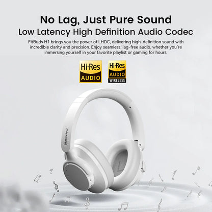 Blackview Fitbuds H1 Hybrid ANC Headphones – Bluetooth 5.4 Over-Ear Wireless Headset with Hi-Res Audio & Mic