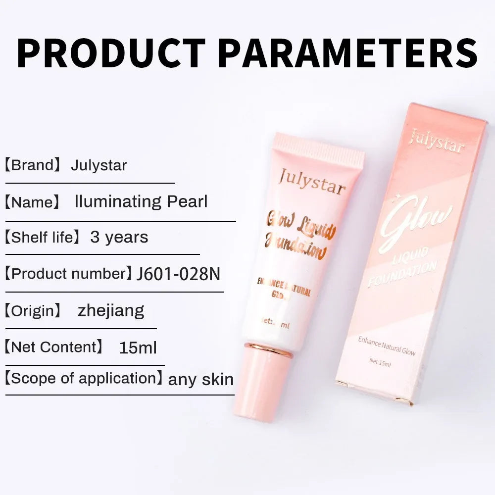 Liquid Pearlescent Foundation & High Coverage Concealer — Waterproof 3D Contour Shadow Brightening Face & Body Highlighter