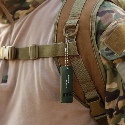 High Decibel Survival Whistle | Portable Outdoor Emergency Accessory | Multiple Audio Whistle for Camping & Hiking | Tactical EDC Tool