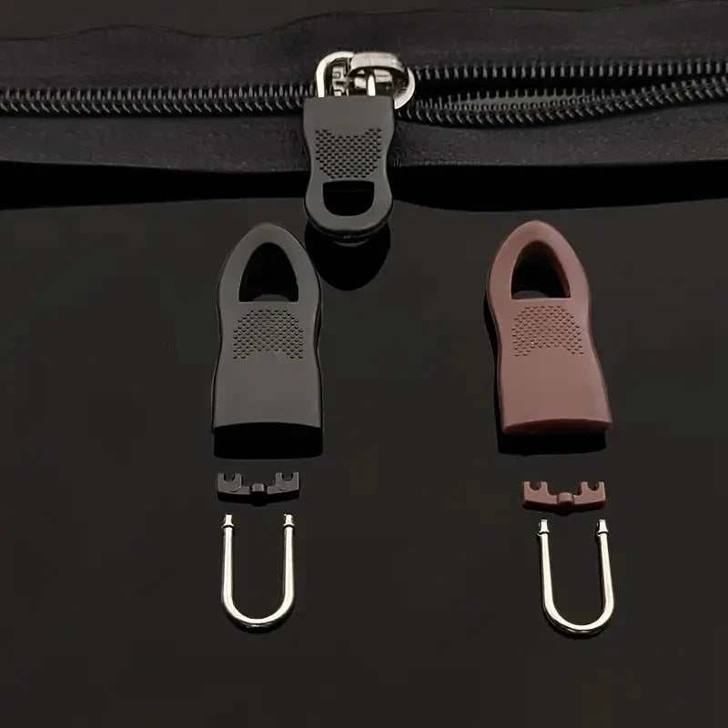 10Pcs Tool-Free Replacement Zipper Heads - Removable Pullers for Luggage, Schoolbags, Clothing, Easy Fix for Broken Zippers