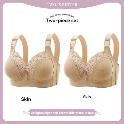 Women’s Lace Deep V Ultra-Thin Bralette – Sexy Sheer Lingerie Top Plus Size Comfortable Everyday Bra