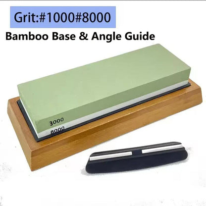 Professional Double-Sided Whetstone Knife Sharpener – Kitchen Sharpening Stone 240/600/1000/3000 Grit