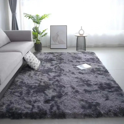 VIKAMA Silk Wool Tie-Dye Rug – Non-Slip Washable Carpet for Kids Room, Living Room & Bedroom