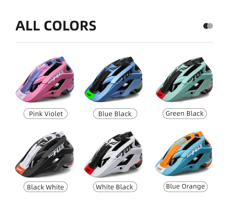 BATFOX MTB Cycling Helmet — Integrally-Molded Mountain Bike Helmet for Speed & Safety