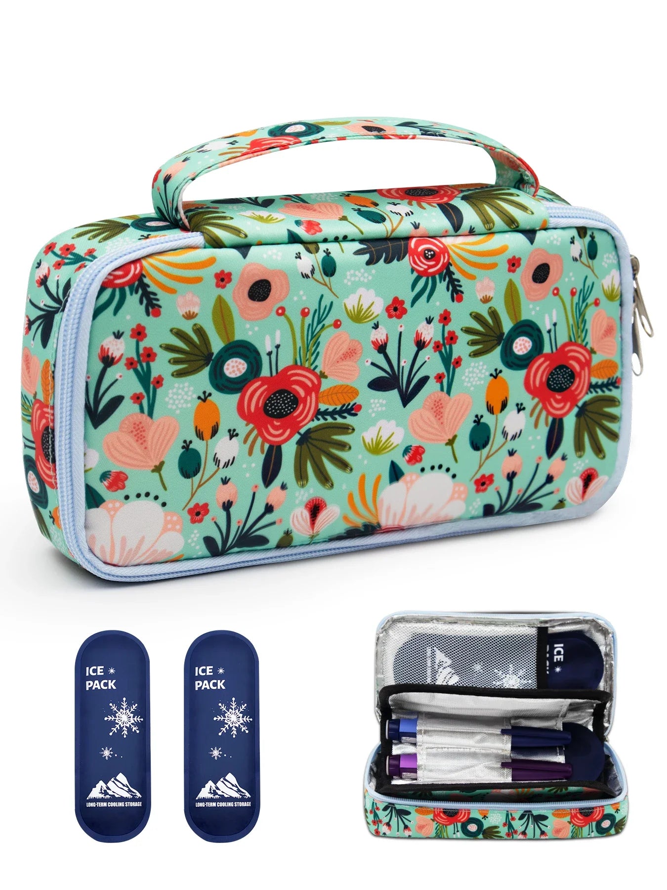 Large Portable Insulin Cooler Bag – Lightweight Durable Travel Cooler for Outdoor Camping and Travel