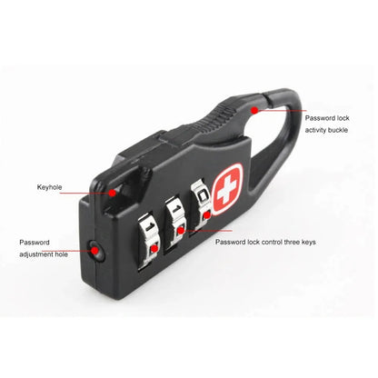1-5PCS Portable Alloy Lock Padlock | Outdoor Travel Luggage, Zipper, Backpack & Handbag Anti-Theft Combination Code Lock