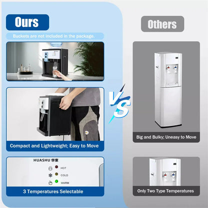 5 Gallon Top Loading Water Cooler Dispenser – Countertop Hot & Cold Drinking Machine