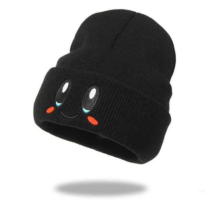 Cute Eye Embroidery Beanie – Trendy Candy Color Knit Hat for Women & Men, Casual Winter Couple Beanies
