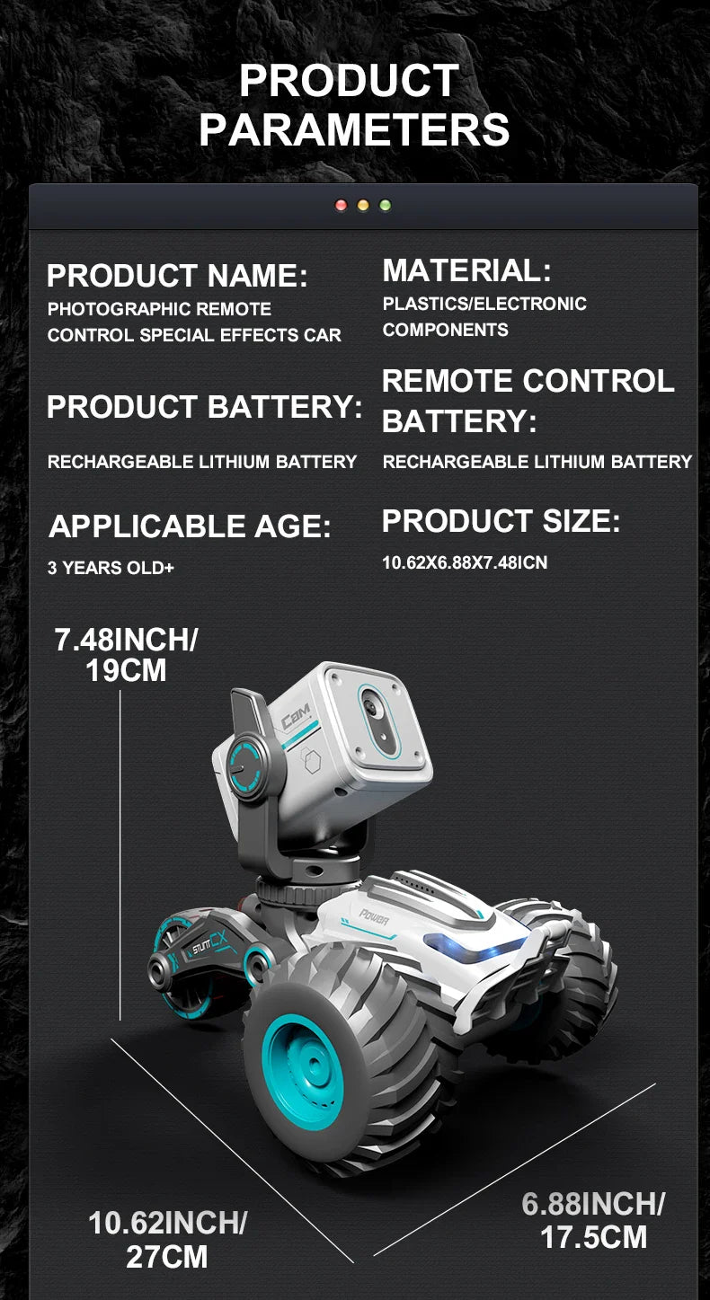 DWI RC Drift Car with FPV Screen – Wireless Camera RC Car for Photos, Videos, and Remote Communication