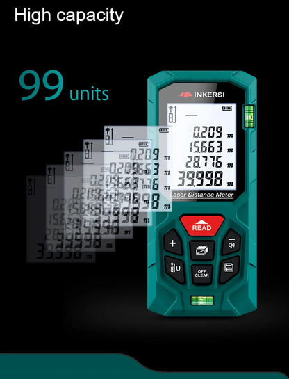 INKERSI Laser Rangefinder Digital Tape Measure 40M/70M/120M High Precision Distance Meter