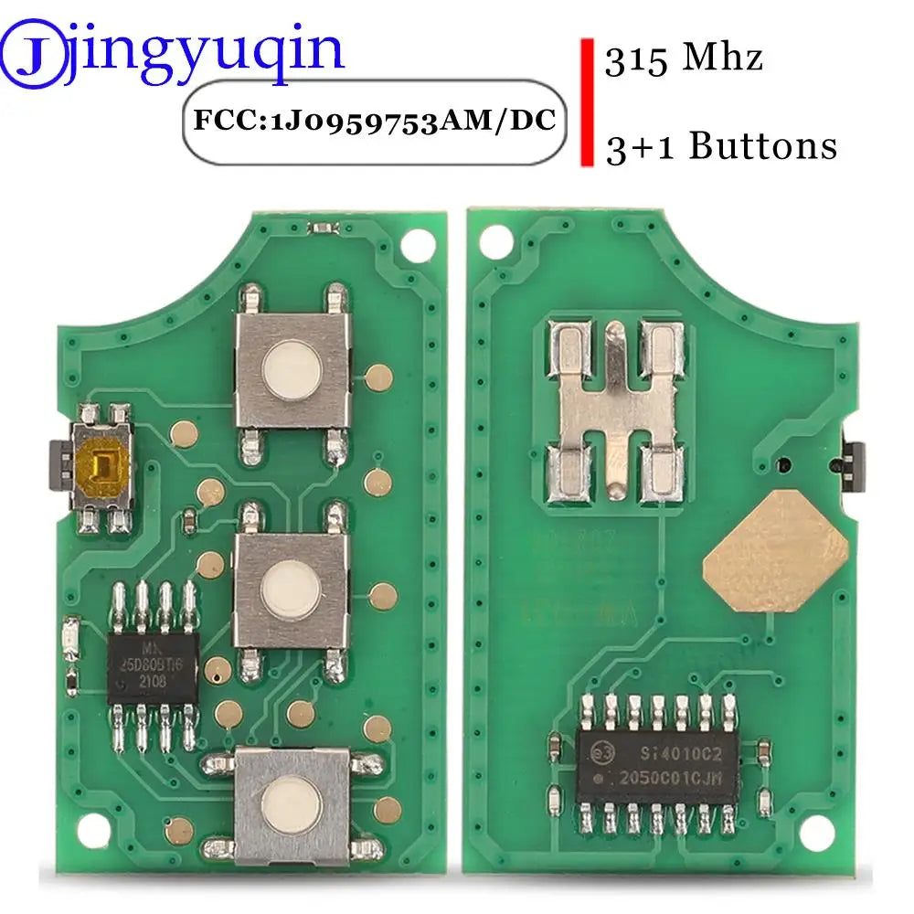 Jingyuqin VW Beetle, Golf, Passat, Jetta Flip Key Remote Transmitter Fob - 315MHz ID48, 1J0959753AM, 1J0959753DC