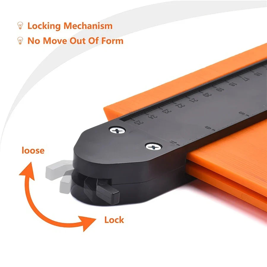 Wider Contour Gauge Profile Tool: 5Inch/10Inch with Adjustable Lock - Precisely Copy Irregular Shapes for Duplicator Measurement
