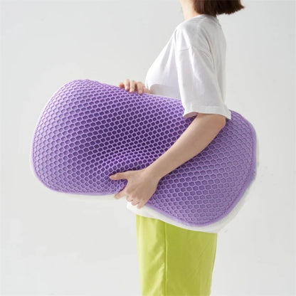 TPE Kinitt Cotton Cervical Pillow - Ergonomic Zero Pressure Curve Neck Support Pillow for Comfortable Sleep & Neck Care
