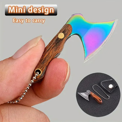 Mini Stainless Steel Small Axe Keychain – Portable Knife Pendant Gift & Outdoor Tool Decoration