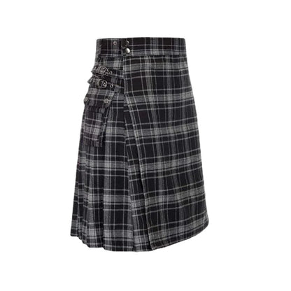 Men's Traditional Highland Tartan Kilt - Short Skirt, Practical Design for Everyday Wear