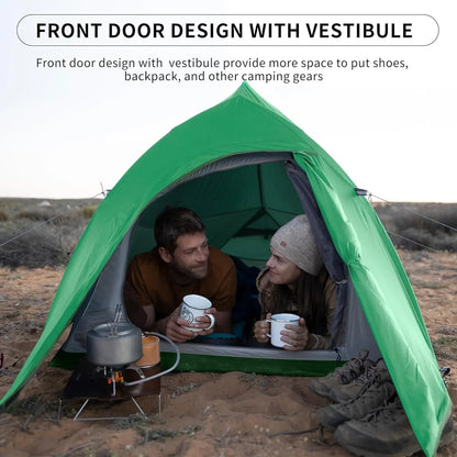 Naturehike Cloud Up 2-Person Camping Tent – Waterproof, Ultralight, Easy Build Beach Tent for Hiking & Backpacking Outdoors