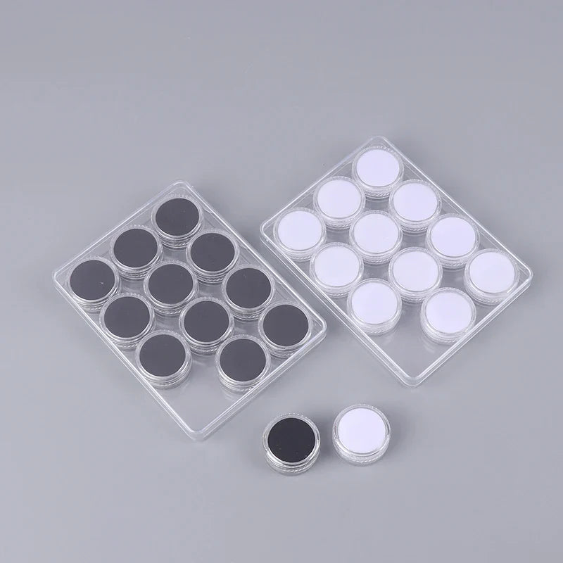 Transparent Round Gemstone Display Box – Jewelry, Gems, Loose Diamond Storage Container with Lid