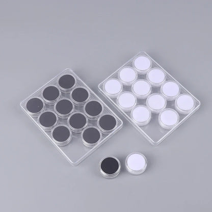 Transparent Round Gemstone Display Box – Jewelry, Gems, Loose Diamond Storage Container with Lid