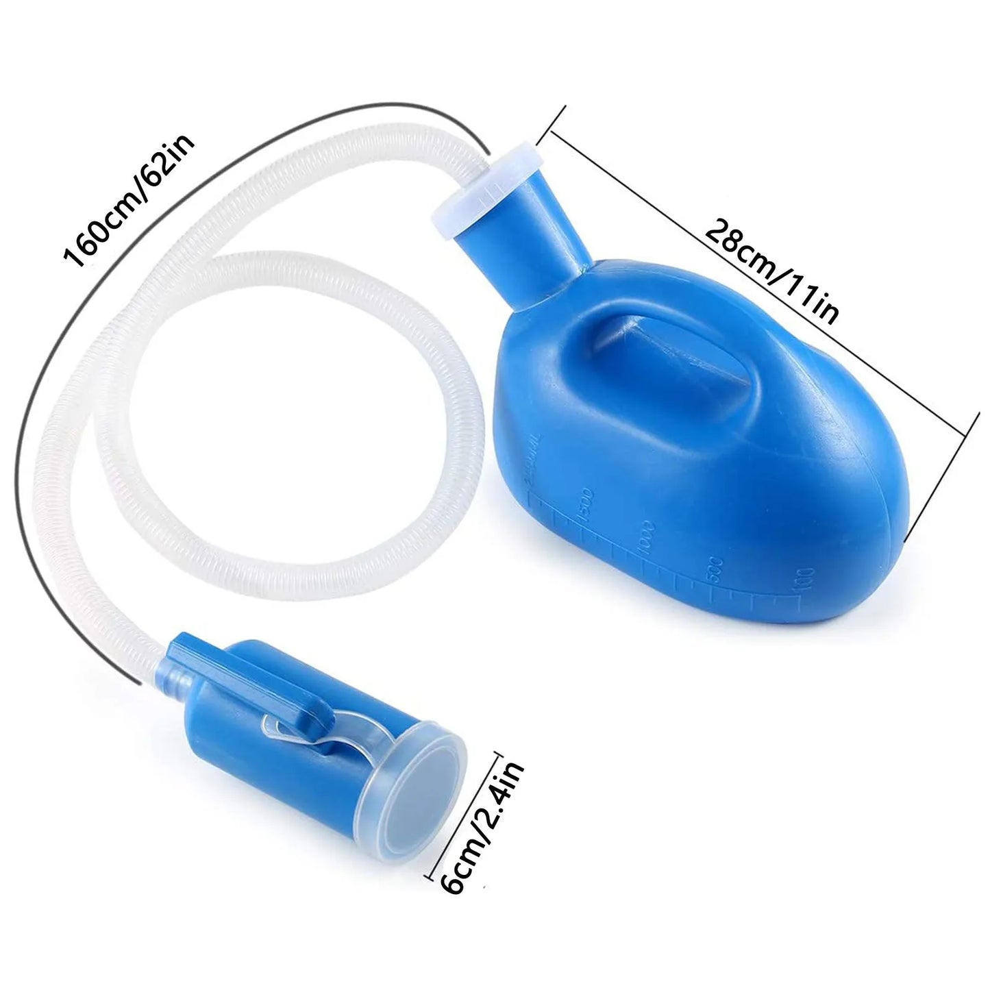 Spill-Proof Men's Portable Urinal: 2000 ML Pee Bottle for Home, Camping, Car Travel