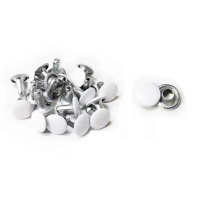100 Sets Metal Double Cap Round Rivets 6-8mm – Nail Spike Studs for Leather Craft, Shoes, Bags & DIY Accessories
