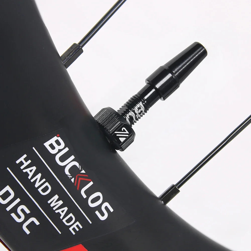 BUCKLOS Tubeless Presta Valves 40–100mm — Aluminum Alloy Bike Valve Stem for Road & MTB