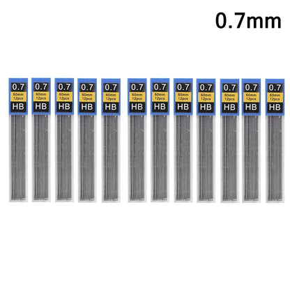 Mechanical Pencil Lead Refill Set 0.3–2.0mm HB – Multi-Size Press Automatic Pencil Leads for Drawing, Painting & Student Stationery