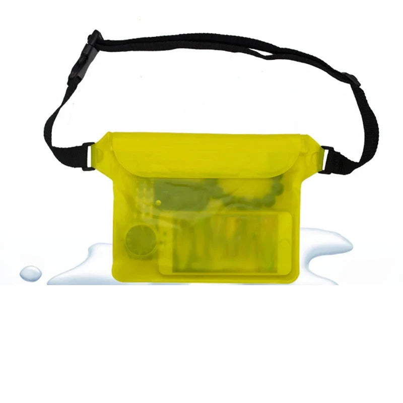 Waterproof Swimming Waist Bag - Sealed Dry Phone Case for Diving, Skiing, Boating, Beach & Water Sports